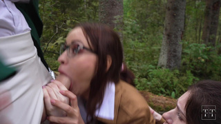 Attack on Titan： Forgive us, commander. We will suck your dick as a penalty.mp4