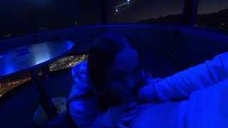 Секс на колесе обозрения: страстный минет и жесткий трах дома