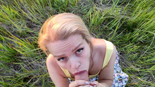 Страстный вечер с женой Кати и горячий секс на закате