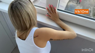 Страстный секс на балконе с блондинкой Vik1One – эксклюзивное видео