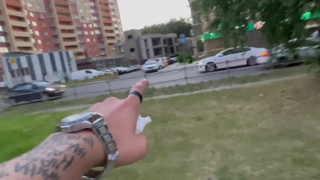 Страстный минет на крыше с доминированием