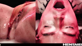 Русское хентай порно с щупальцами: жесткое оплодотворение и выход через рот