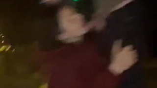 Шокирующее порно с минетом на ходу