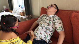 Страстный минет с неожиданной развязкой