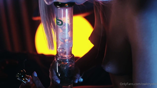 Owl Crystal - [OF] - Nice Boobs Cutie Deepthroat Cock With Weed Smoke. Happy 420.mp4