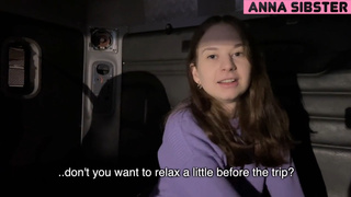 Подвезёшь? Я заплачу отсосом! Жаркое дорожное порно видео