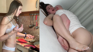 Порно с русской в кухне: секс и готовка