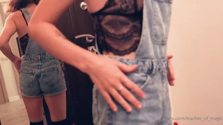 Girls swapped their boyfriends - Swing blowjob from Teacher of Magic and JuliAlexxx.mp4