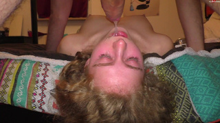 Жесткий глубокий минет с покрасневшими глазами