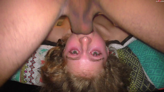 Жесткий глубокий минет с покрасневшими глазами