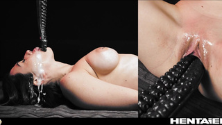 Eve Sweet щупальца и сперма в пизду - экстремальное порно видео