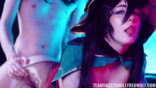 Анимешная чародейка в страстном анале – жесткий косплей от Molly Red Wolf
