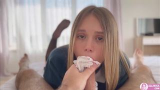 Страстное порно видео с Аллиникой в формате POV