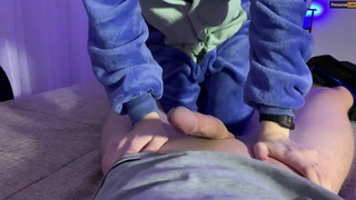 Made shy Babe suck Balls and jerk off my Cock - Olivia Moore.mp4