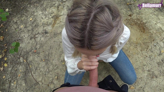 Дикий лесной минетик: горячее порно видео