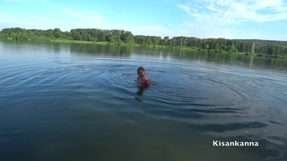 Squirt In A Public Place. Swimming In The Lake With Clothes On