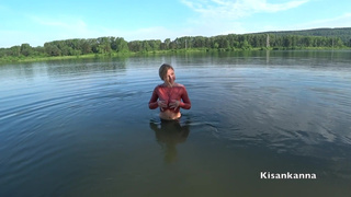 Squirt In A Public Place. Swimming In The Lake With Clothes On