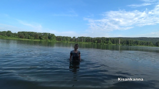 Squirt In A Public Place. Swimming In The Lake With Clothes On
