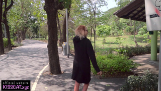 4k Public Agent - Russian Teen Flashing & Blowjob with Cum Mouth with Play ⧸ Kiss Cat