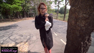 4k Public Agent - Russian Teen Flashing & Blowjob with Cum Mouth with Play ⧸ Kiss Cat