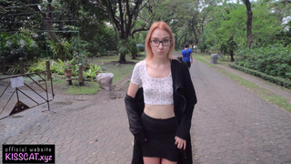 4k Public Agent - Russian Teen Flashing & Blowjob with Cum Mouth with Play ⧸ Kiss Cat