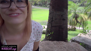 4k Public Agent - Russian Teen Flashing & Blowjob with Cum Mouth with Play ⧸ Kiss Cat