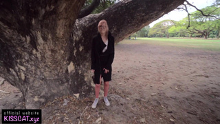 4k Public Agent - Russian Teen Flashing & Blowjob with Cum Mouth with Play ⧸ Kiss Cat