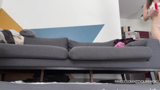 Ruined solo orgasm - boyfriend came back home.. ⧸ Kate Quinn.mp4