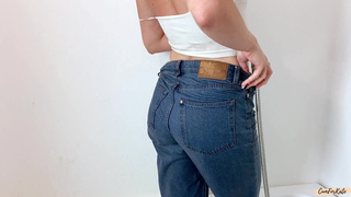 Soaking Blue Jeans and Wet Top – Горячее порно видео с мокрой одеждой